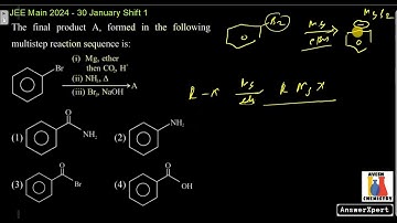 The final product A formed in the following multistep reaction sequence is