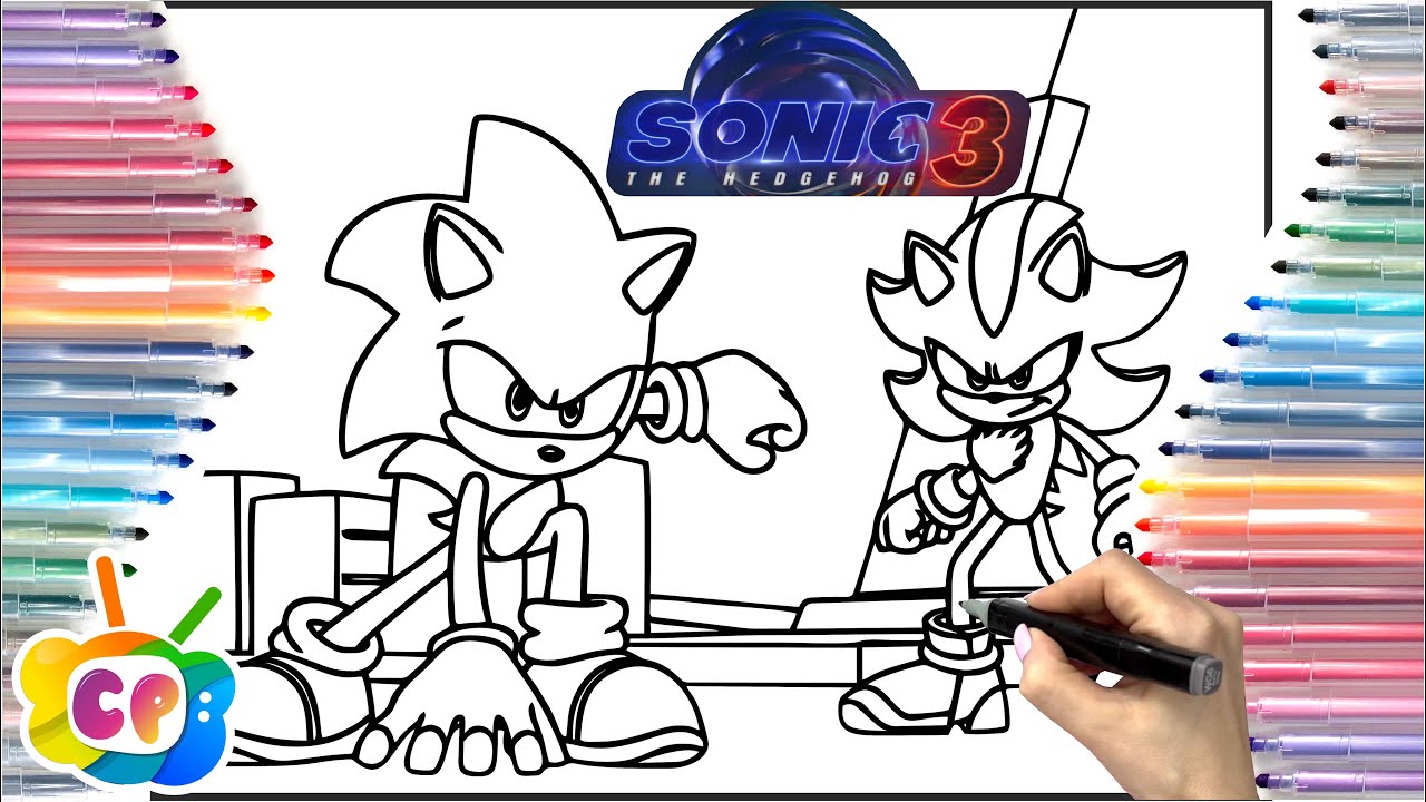 Sonic coloring pages new / Sonic the Hedgehog 3 / Sonic coloring page movie