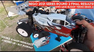 Tekno EB410.2 4WD A-MAIN Highlights & FINAL RESULTS | BEGO Racing 2021 Series Round 2 - Netcruzer RC