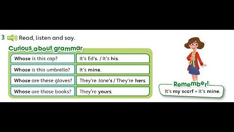 Unit 4 - PB pg. 45 - activity 3. Read, listen and say. Curious about grammar.