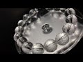 【お洒落ブレス】クリスタルボール(ブラックorピンク)ミラーボール水晶(128面カット)12mmブレスレット 天然石 パワーストーン ラインストーン