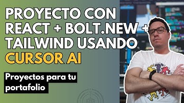 Codeamos un proyecto diseñado por Bolt.new con React + Typescript + Tailwind usando Cursor AI