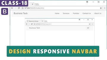 Design Responsive Navbar in Bootstrap - Bootstrap Tutorials for Beginners(Hindi/Urdu) - Class 18