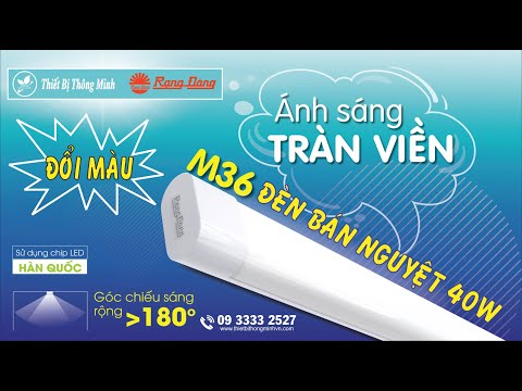Video ĐÈN BÁN NGUYỆT ĐỔI MÀU RẠNG ĐÔNG M36 40W, BỘ ĐÈN TUÝP... - youtube