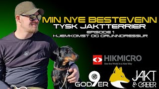 Min tyske jaktterrier Benni! Episode 1 - Hjemkomst og grunndressur!