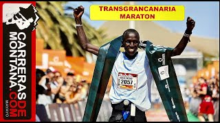 TRANSGRANCANARIA MARATON: VIDEORESUMEN SALIDA A META. Oro Robert Pkemboi y Jennifer Lichtner.