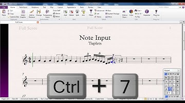 Sibelius 7.5 Tutorial Series No5 - Triplets and Tuplets