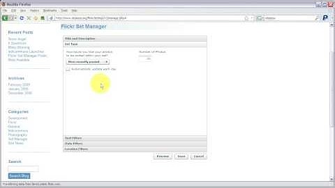 Flickr Set Manager video tutorial