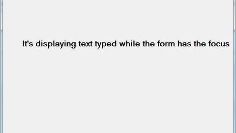 Visual Basic.Net Tutorial - Typing on a Label at Run Time