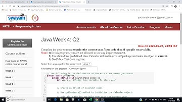 java programming nptel 2020 week 4 programs solution