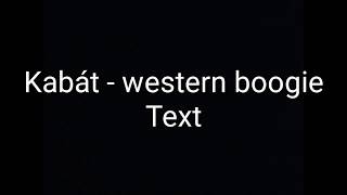 Kabát western boogie Text