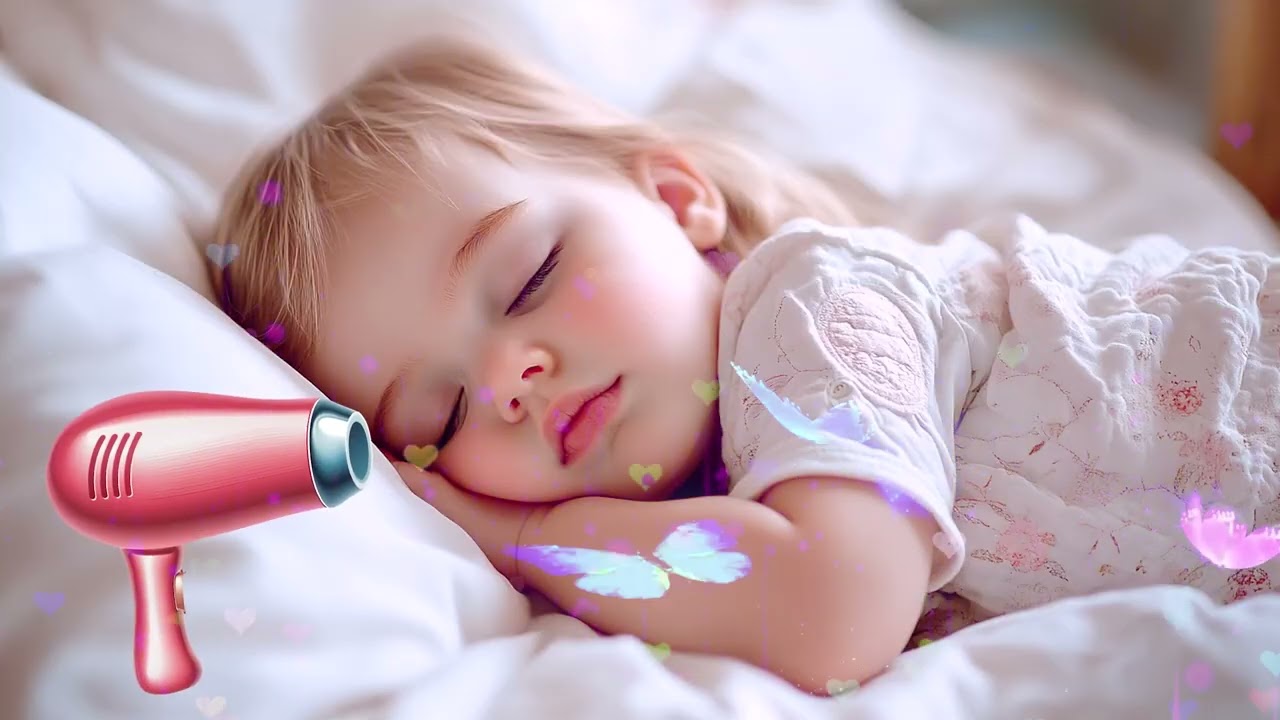 Sleep Instantly Tonight 🌙 Baby Sleep Music 🎵 Dryer Brahms Lullaby for Gentle Deep Relaxation