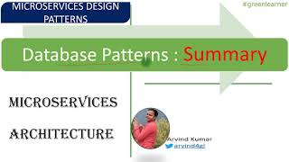 Database Patterns: Summary || Database Patterns for Microservices || Microservices Architecture