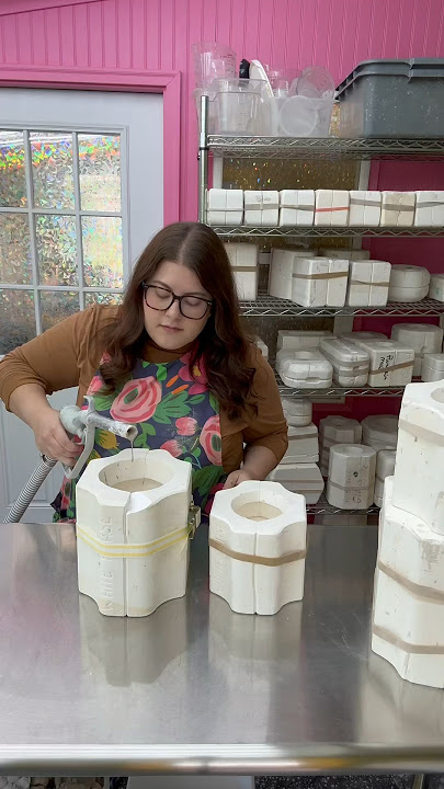 I am definitely no sculptor, but I think this one turned out pretty good! ❤️🍓 #slipcast #ceramics