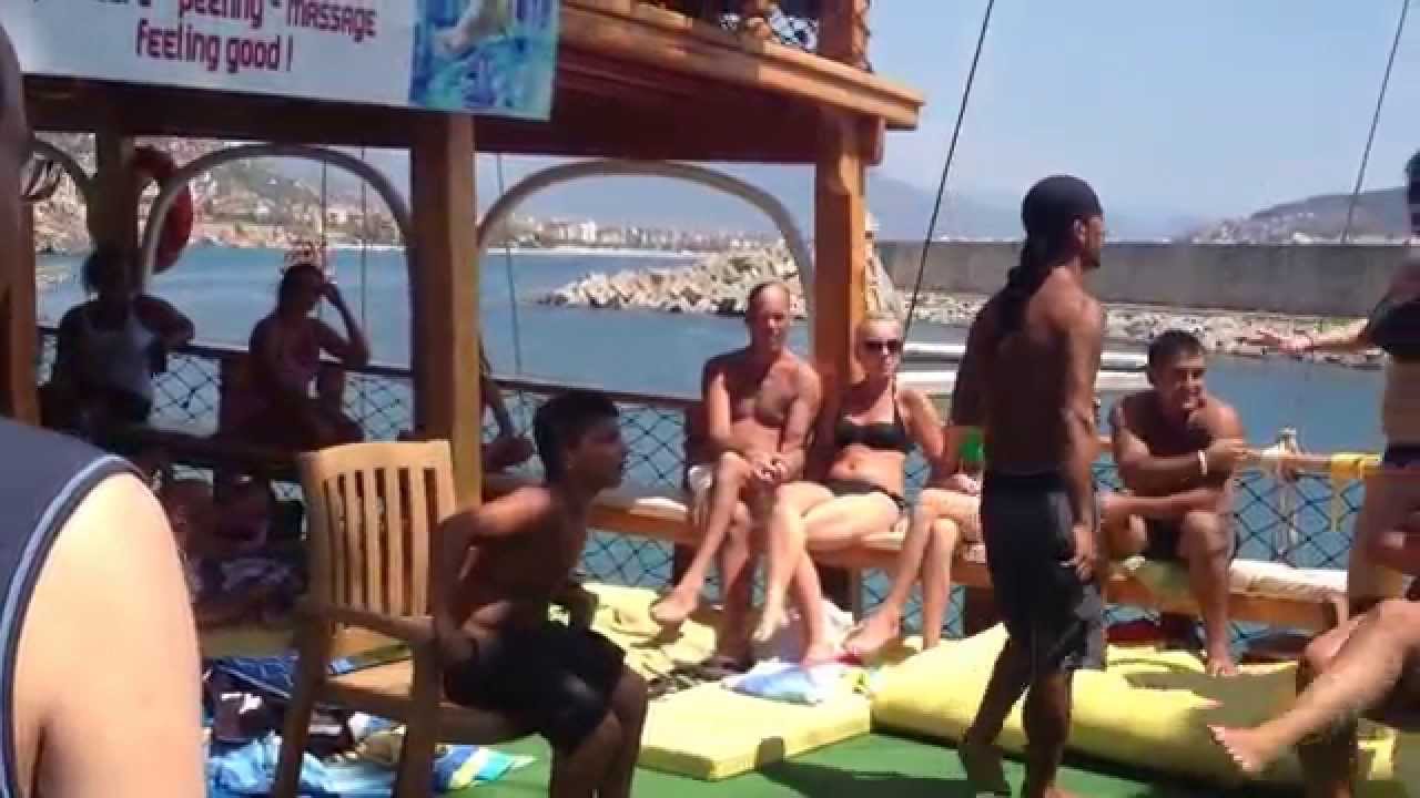 viking boat tour alanya - youtube