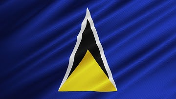 Flag of Saint Lucia Waving [FREE USE]