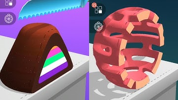 Very satisfying and relaxing ASMR Slicing video game pt.1