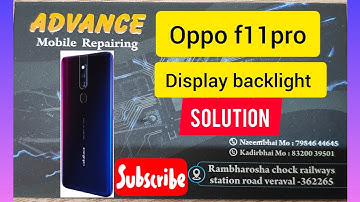 oppo f11 pro display backlight problem|oppo f11 pro graphik problem solution