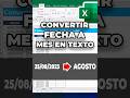 Cómo obtener el mes a partir de una fecha en Excel #exceltutorial