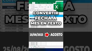 Cómo obtener el mes a partir de una fecha en Excel #exceltutorial