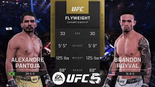 Letting UFC 5 Predict the Alexandre Pantoja VS Brandon Royval 2 Fight | UFC 296
