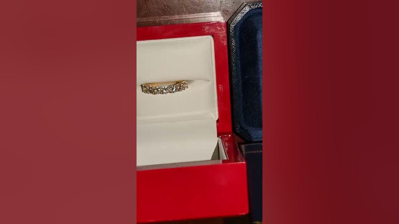 DovEggs moissanite wedding band vs. James Allen lab created diamond