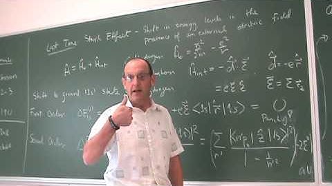 UNM Phys 531 2011   Lec04   Review  Perturbation theory and the Linear Stark Effect
