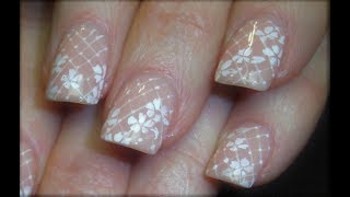Nail Art Tutorial | White Lace Nails | Elegant Nail Design