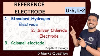 Reference Electrode || Standard hydrogen electrode | silver chloride electrode || calomel electrode