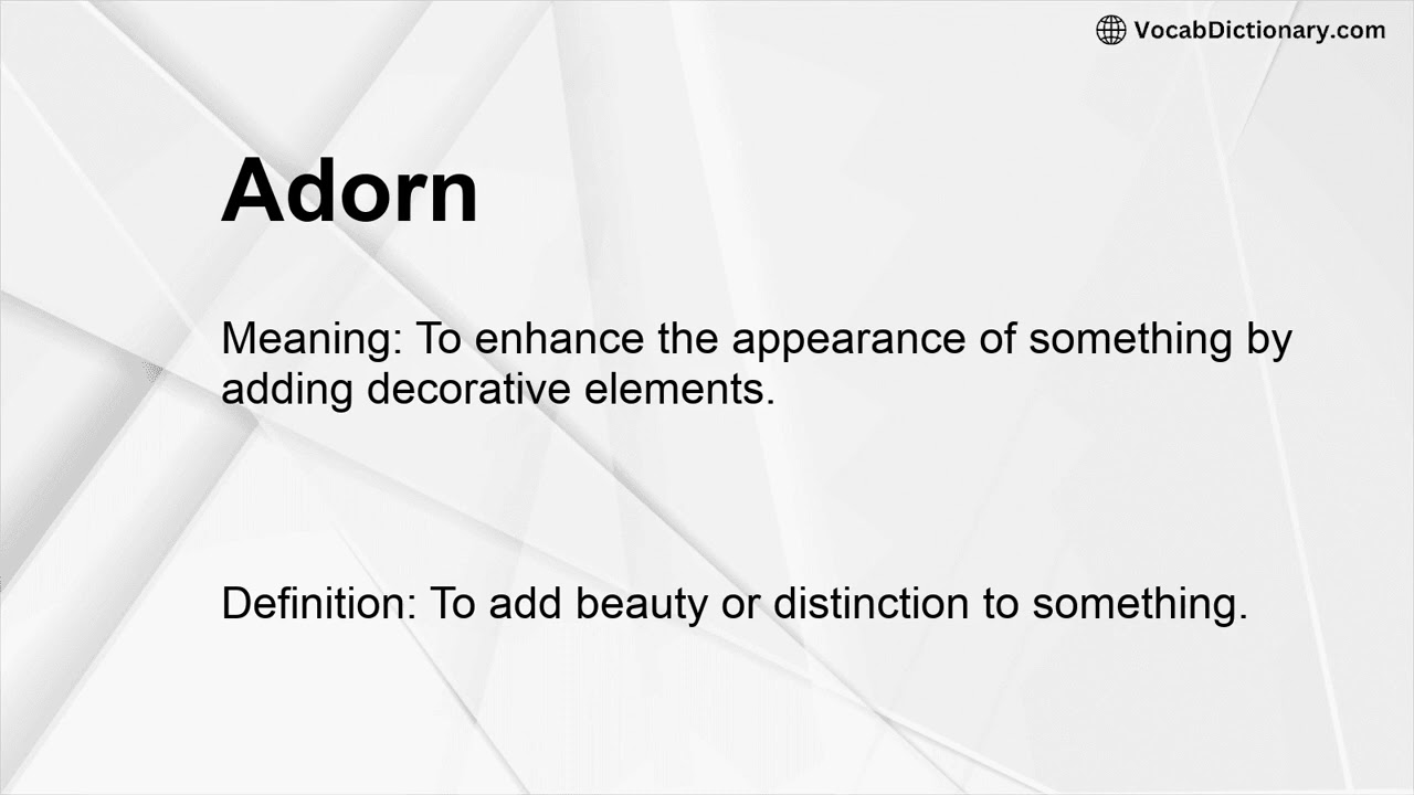 Adorn Meaning