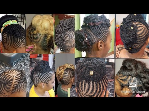 Amazing protective cornrow styles for Natural hair/ No added hair/ Braids/updos  and wedding braids 