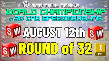 August 12th - WORLD CHAMPIONSHIP of 3D CAD SPEEDMODELING - SolidWorks, Inventor