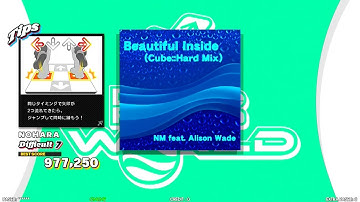 【DDR WORLD】Beautiful Inside (Cube::Hard Mix)  【DOUBLE Difficult7】 SPEED451 REVERSE　DDP7