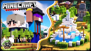 Membuat Taman dan Patung untuk Menghias Kota ! || Minecraft Survival Indonesia S2 #32