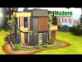 Tiny loft modern  sims 4 cozy and compact living space