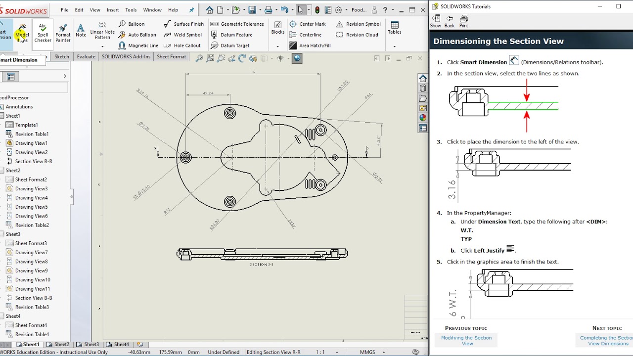 SolidWorks : Advanced Drawings (Creating Drawing Views) : 7.1 - YouTube