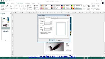 Publisher 2013 Tutorial Using Layout Guides Microsoft Training Lesson 9.2