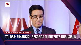 Tolosa: Hindi maipaliwanag na yaman ni Duterte bubusisiin