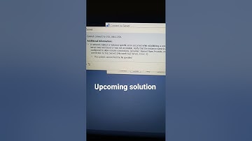 cannot connect to server, A network-related or instance-specific error  #ITHelp #shorts #sqlserver