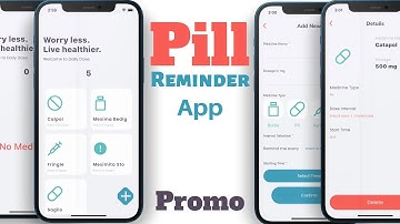 Reminder App - Pill Reminder - Medicine Reminder - Alert App - Flutter UI - Promo Video