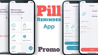 Reminder App - Pill Reminder - Medicine Reminder - Alert App - Flutter UI - Promo Video screenshot 5