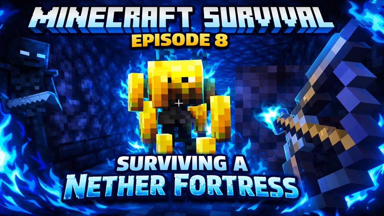 Minecraft Survival Episode 8: Survive a Nether Fortress