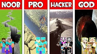 Minecraft NOOB vs PRO vs HACKER vs GOD: FAMILY EARTHQUAKE in Minecraft Animation