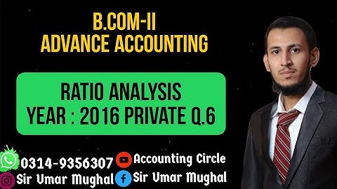 Ratio Analysis | Advanced Accounting | BCOM-II | Missing Figures | Past Paper Solution |