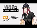 Load lora from google drive  stable diffusion google colab automatic1111 web ui