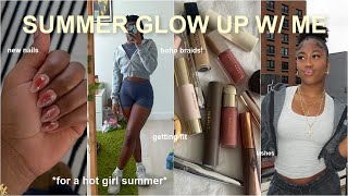 EXTREME GLOW UP WITH ME FOR A HOT GIRL SUMMER 🍒 maintenance vlog, boho braids, nails & more