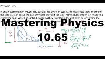 Mastering Physics Solution, "In an amusement park water slide, people slide down an essentially fric