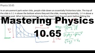 Celebrity Mastering Physics Solution, "In an amusement park water slide, people slide down an essentially fric Wealth
