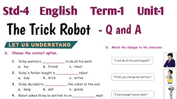 The Trick Robot Question &  Answers | 4th Std English Term 1 Unit 1
