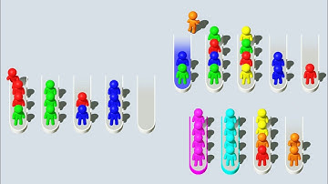 Crowd Sort Colour Sorting Puzzle Game - Fun Colour Tubes - Android Gameplay